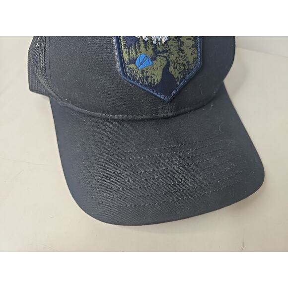 Columbia Mesh Snapback Hat Adult Black Sportswear Outdoor Quick Dry Trucker Cap - Picture 4 of 15